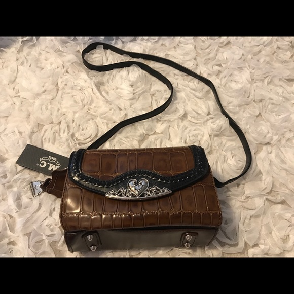 mc leather purse